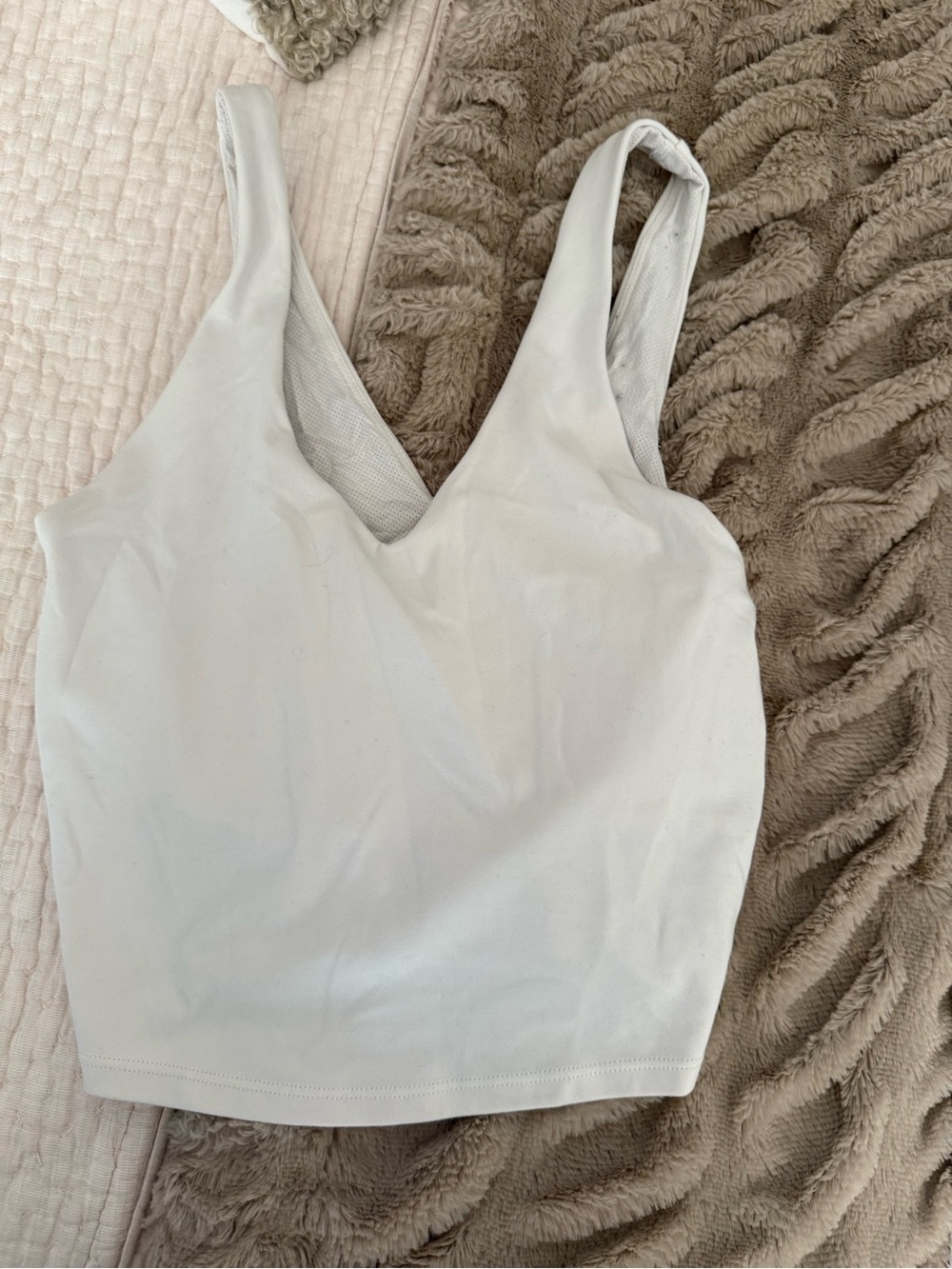 all in motion Light Gray Seamless V-Neck Sports Bra Crop